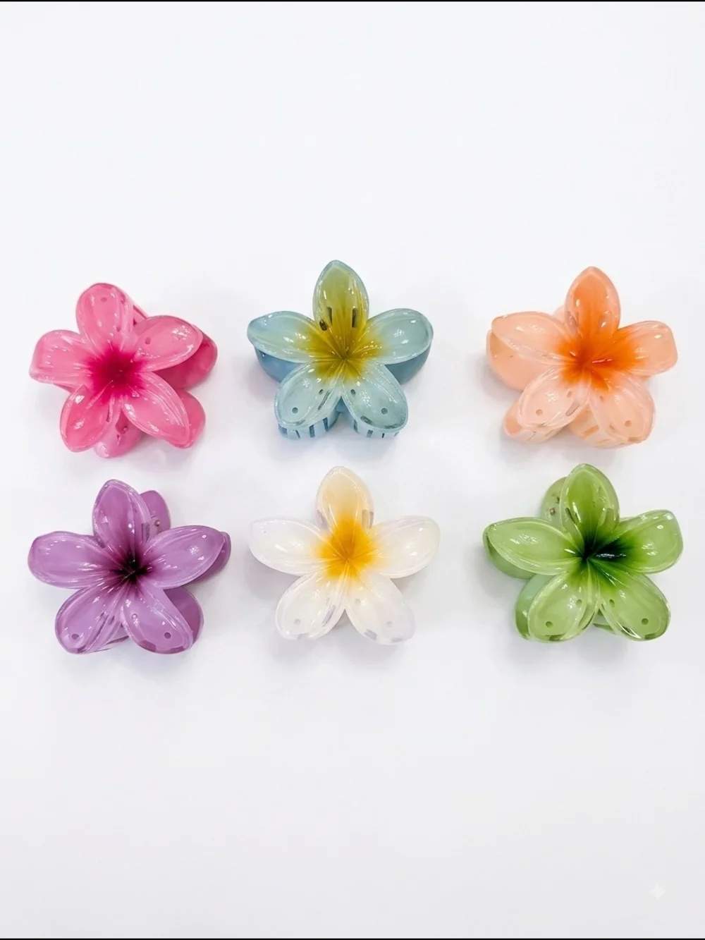 Hawaiian Flower Hair Claw Clips - Pick One (New)